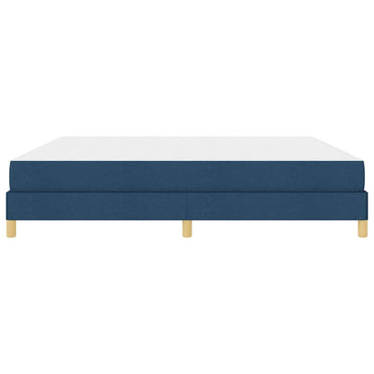 Boxspringbett Blau 200 x 200 cm Stoff