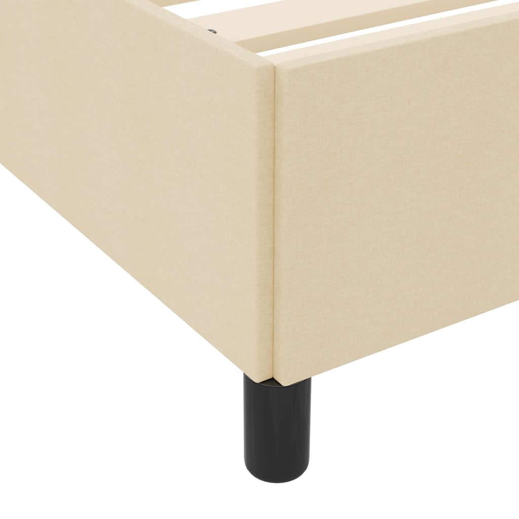 Boxspringbett Creme 100 x 200 cm Stoff