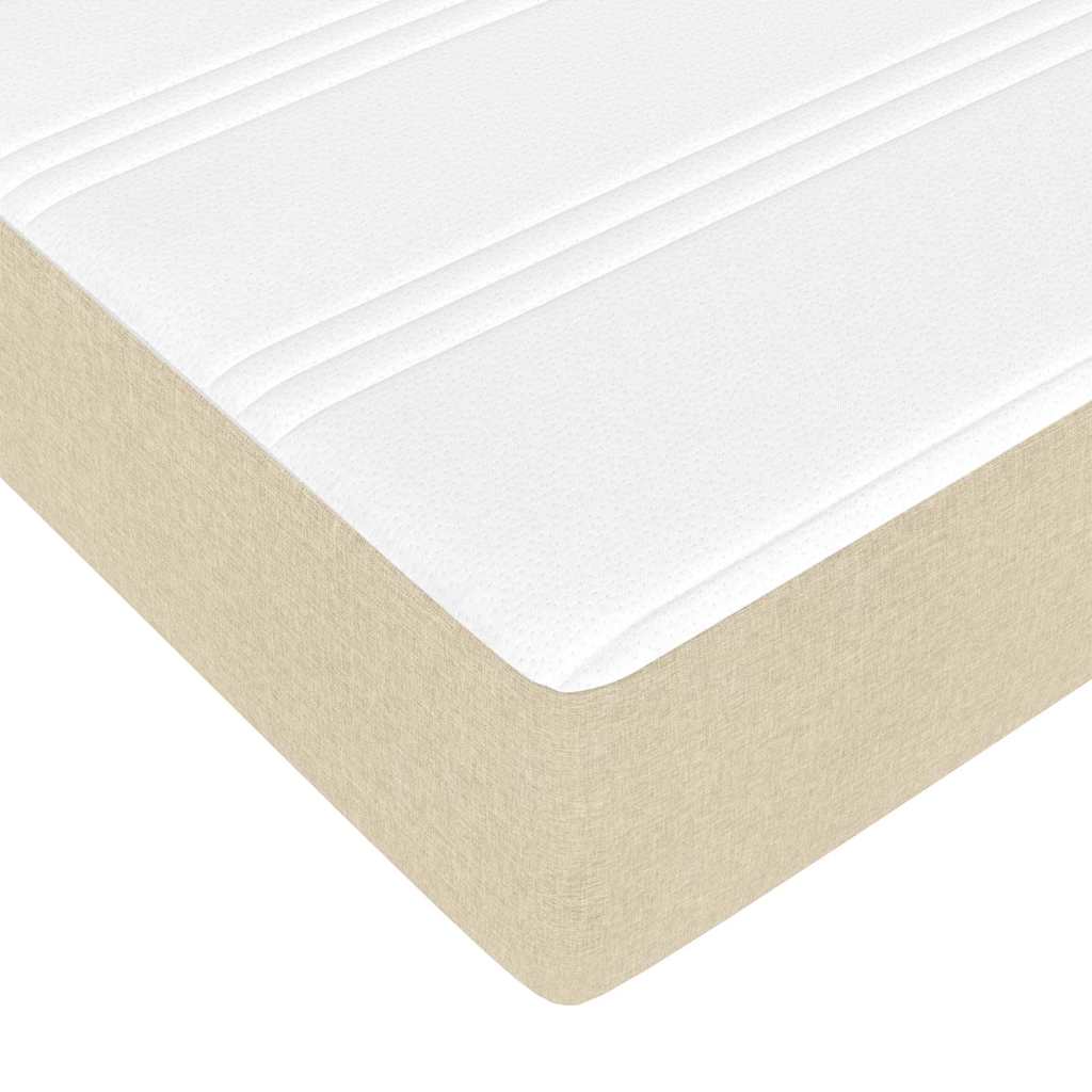 Boxspringbett Creme 100 x 200 cm Stoff