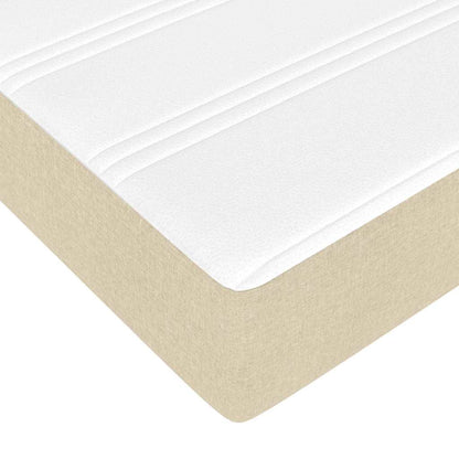 Boxspringbett Creme 100 x 200 cm Stoff