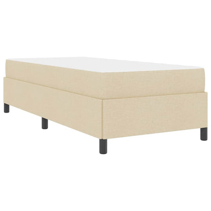 Boxspringbett Creme 100 x 200 cm Stoff