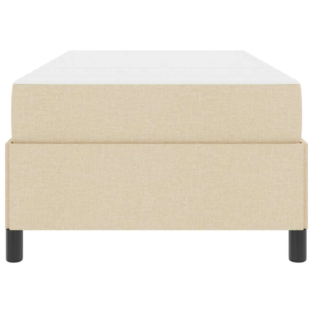 Boxspringbett Creme 100 x 200 cm Stoff