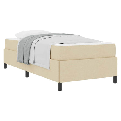 Boxspringbett Creme 100 x 200 cm Stoff