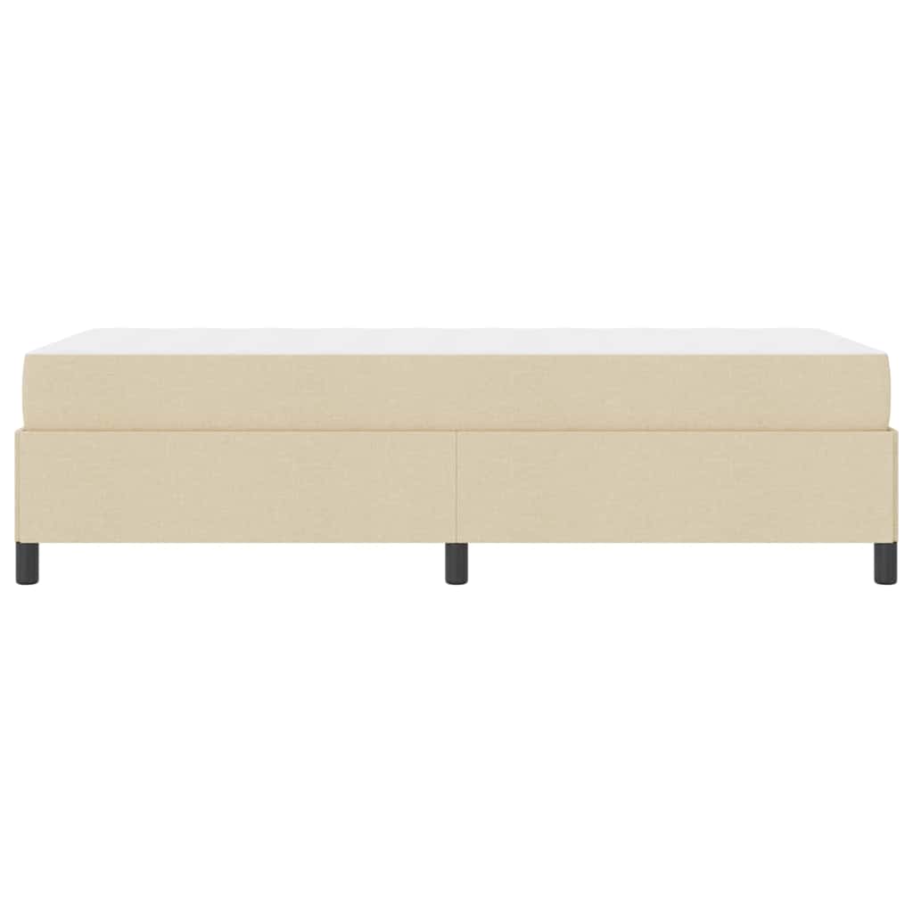 Boxspringbett Creme 100 x 200 cm Stoff