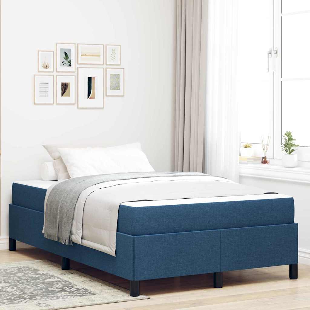 Boxspringbett Blau 120 x 190 cm Stoff
