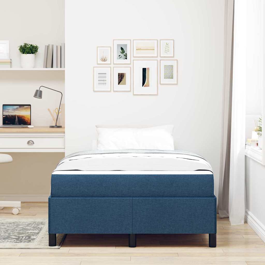 Boxspringbett Blau 120 x 200 cm Stoff