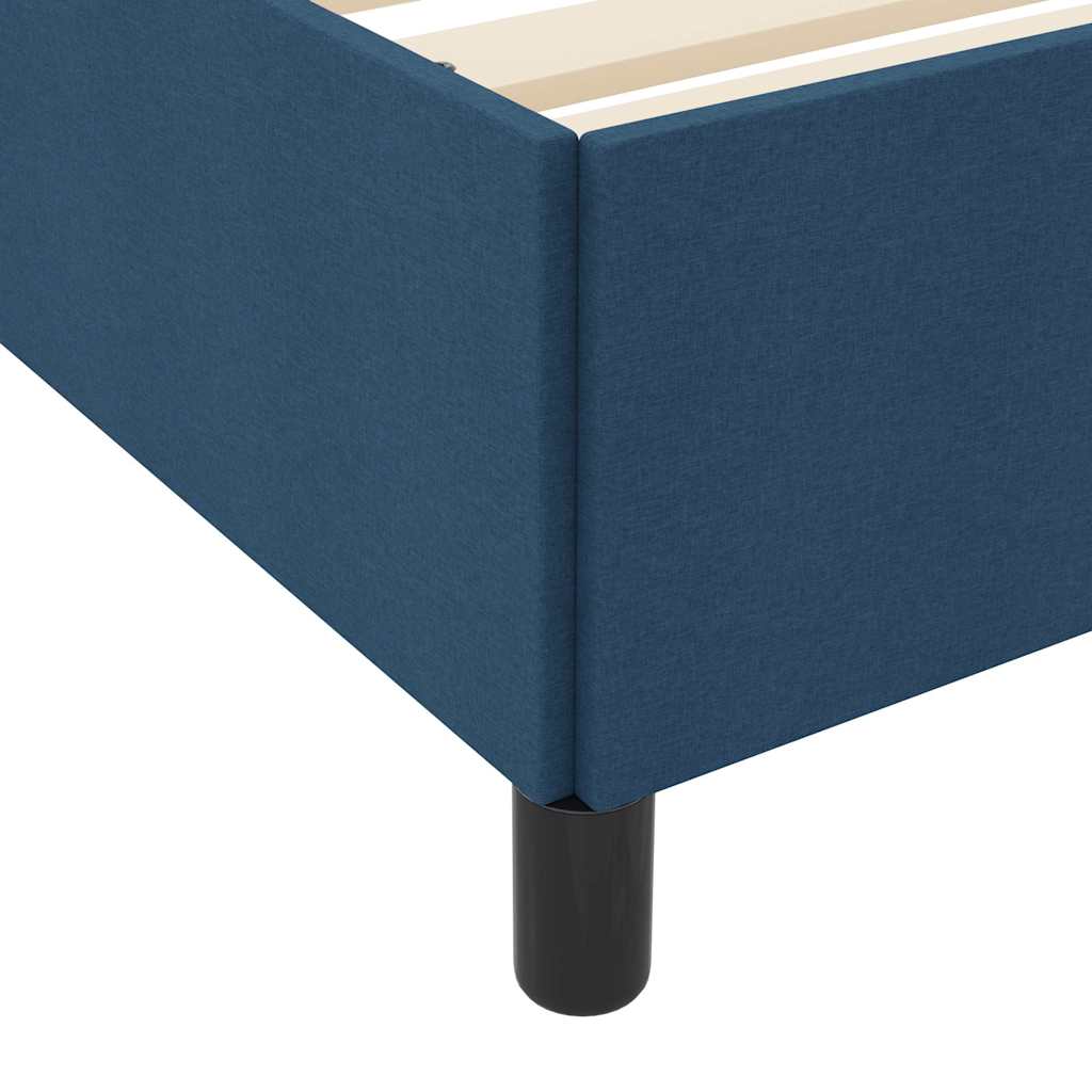 Boxspringbett Blau 140 x 200 cm Stoff