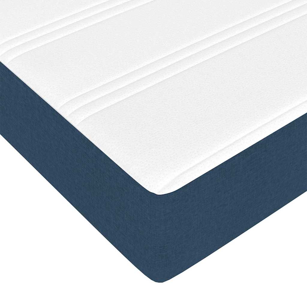 Boxspringbett Blau 140 x 200 cm Stoff