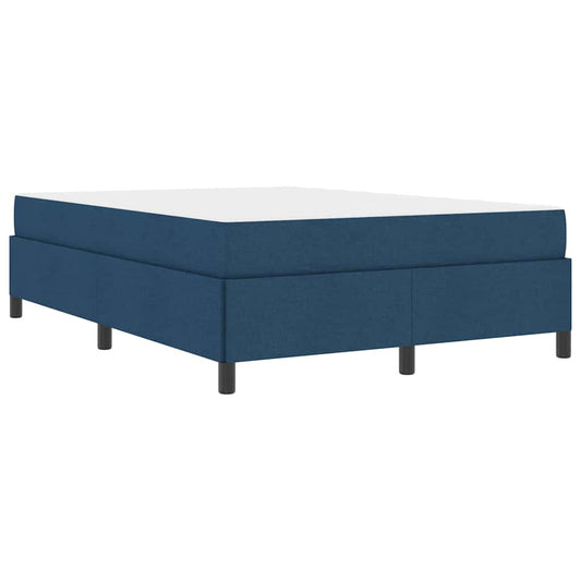 Boxspringbett Blau 140 x 200 cm Stoff