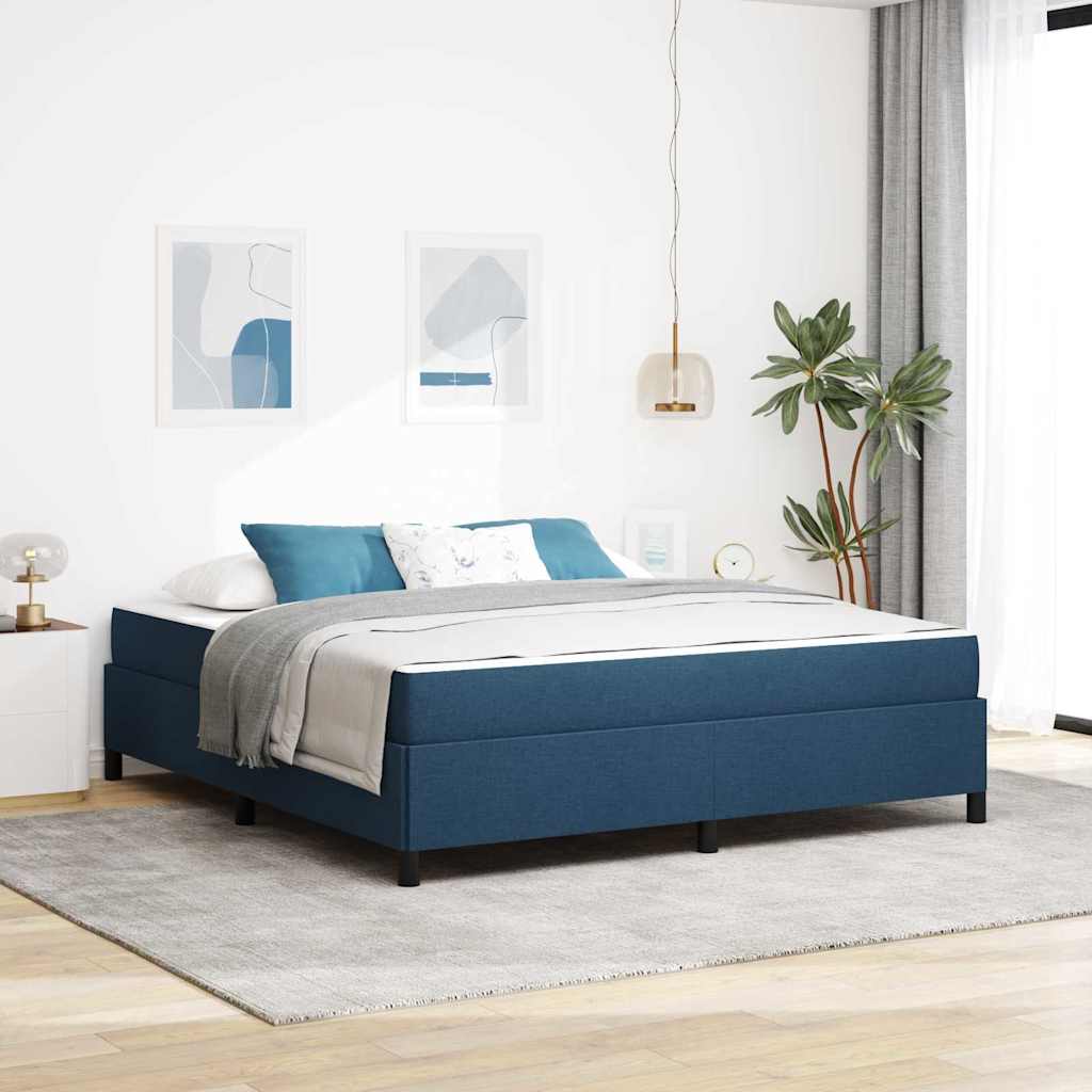 Boxspringbett Blau 180 x 200 cm Stoff