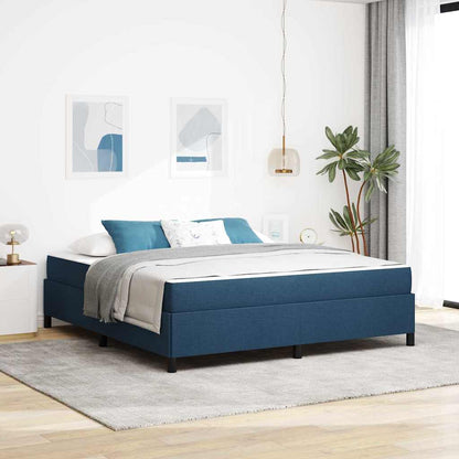 Boxspringbett Blau 180 x 200 cm Stoff