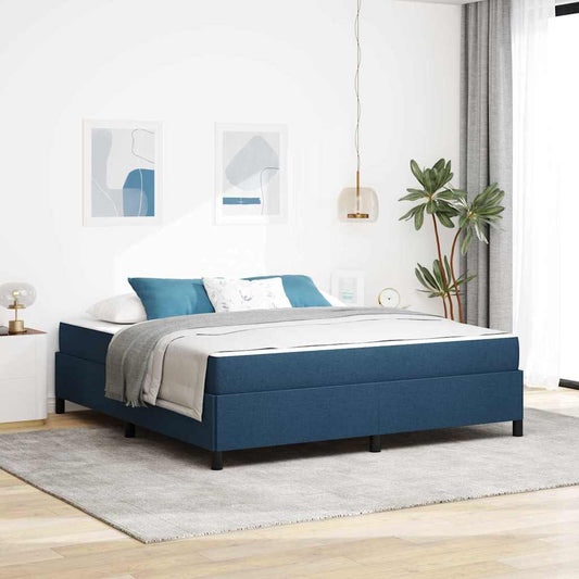 Boxspringbett Blau 180 x 200 cm Stoff