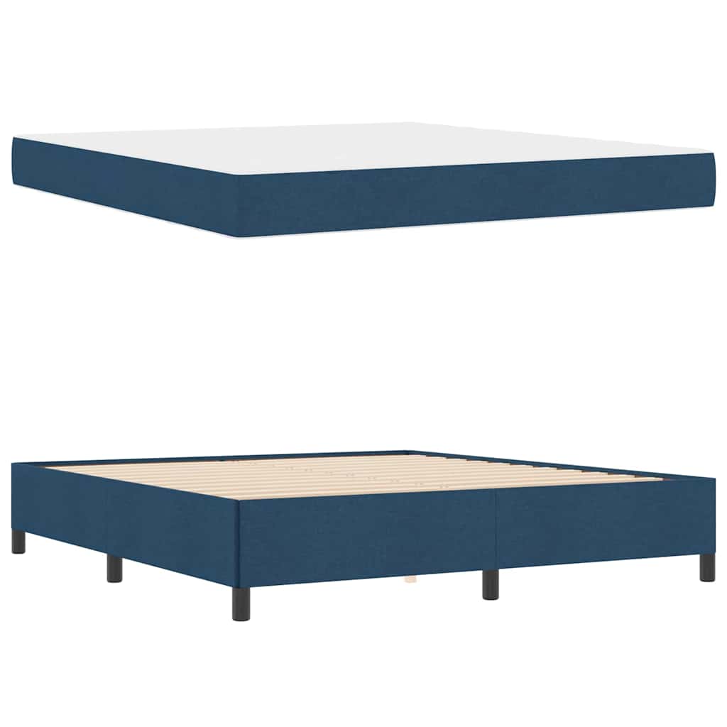 Boxspringbett Blau 180 x 200 cm Stoff