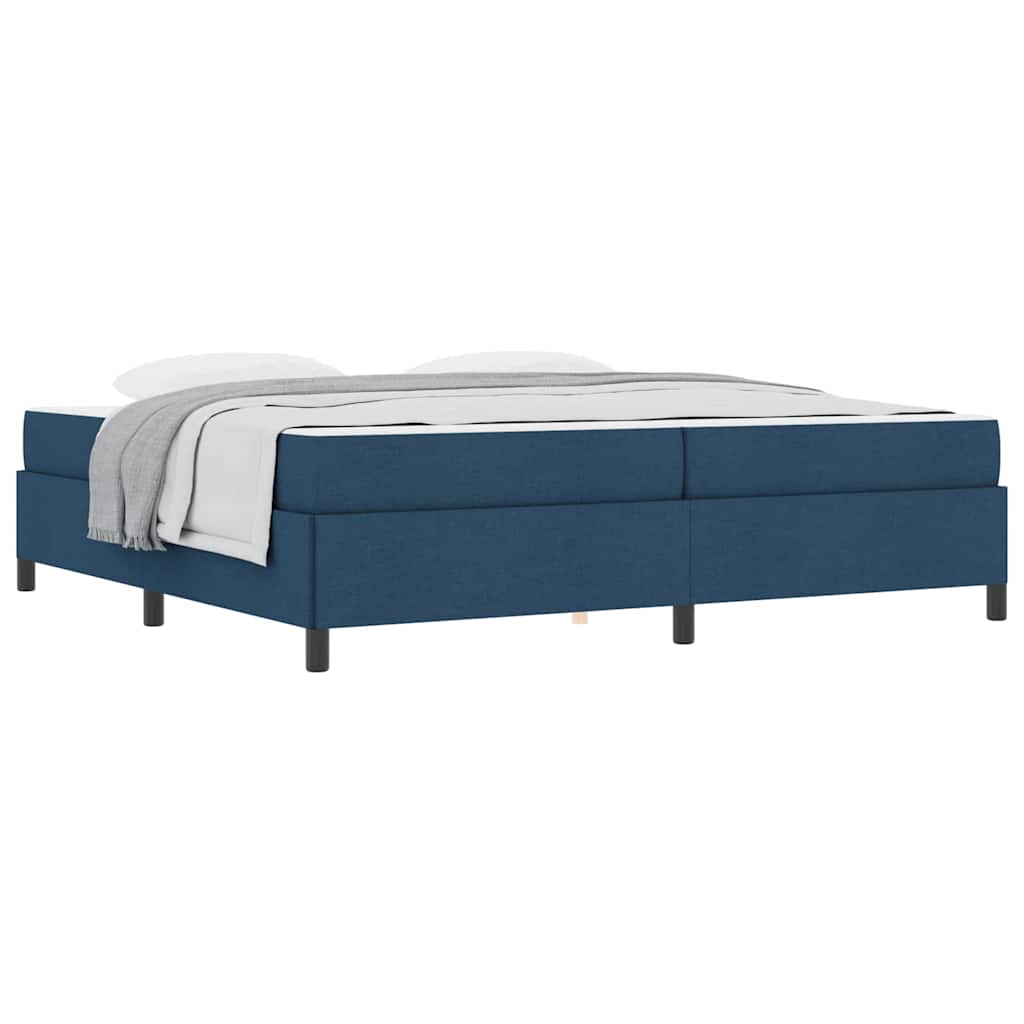 Boxspringbett Blau 200 x 200 cm Stoff
