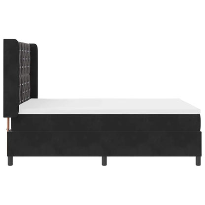 Boxspringbett mit Kopfteil Schwarz 160 x 200 cm Samt