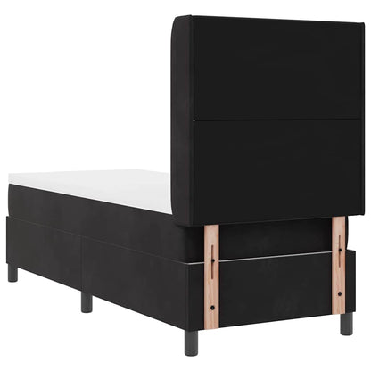 Boxspringbett mit Kopfteil Schwarz 80 x 200 cm Samt