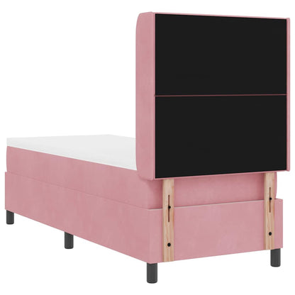 Boxspringbett mit Kopfteil Rosa 80 x 200 cm Samt