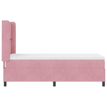 Boxspringbett mit Kopfteil Rosa 80 x 200 cm Samt