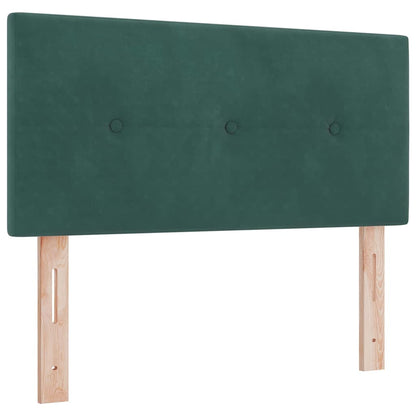Boxspringbett mit Kopfteil Dunkelgrün 80 x 200 cm Samt