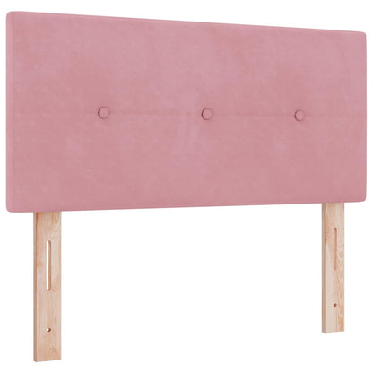 Boxspringbett mit Kopfteil Rosa 80 x 200 cm Samt