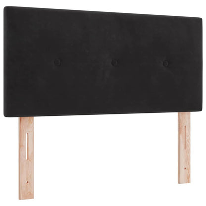 Boxspringbett mit Kopfteil Schwarz 120 x 200 cm Samt