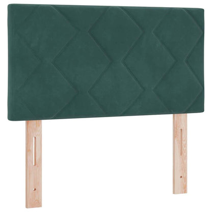 Boxspringbett mit Kopfteil Dunkelgrün 80 x 200 cm Samt