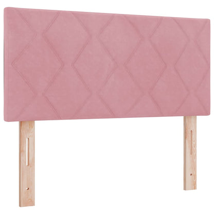 Boxspringbett mit Kopfteil Rosa 120 x 190 cm Samt