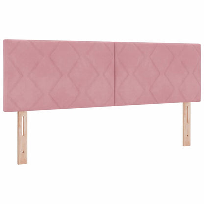 Boxspringbett mit Kopfteil Rosa 160 x 200 cm Samt