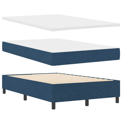 Boxspringbett Blau 120 x 190 cm Stoff & Holzwerkstoff