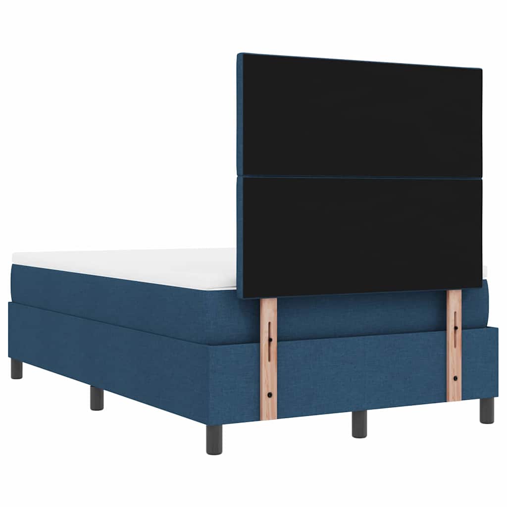 Boxspringbett Blau 120 x 190 cm Stoff & Holzwerkstoff