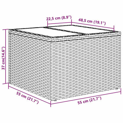 Sofa Set mit Kissen mit Speicher 6 pcs Schwarz Poly-Rattan