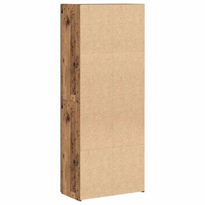 Büroschrank mit Regal Altholz 60 x 32 x 153 Holzwerkstoff