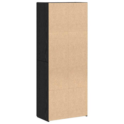 Büroschrank mit Tür Schwarze Eiche 60 x 32 x 153 Holzwerkstoff