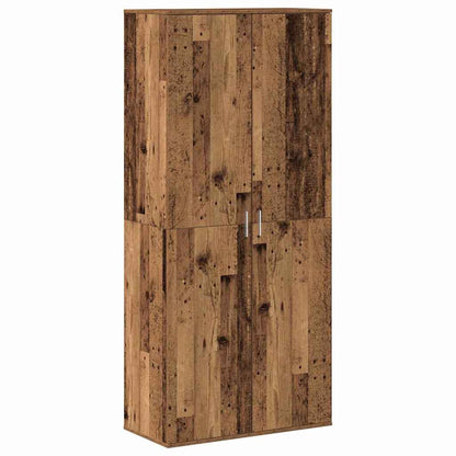 Hochschrank mit Regal Altholz 80 x 39 x 178 cm Holzwerkstoff