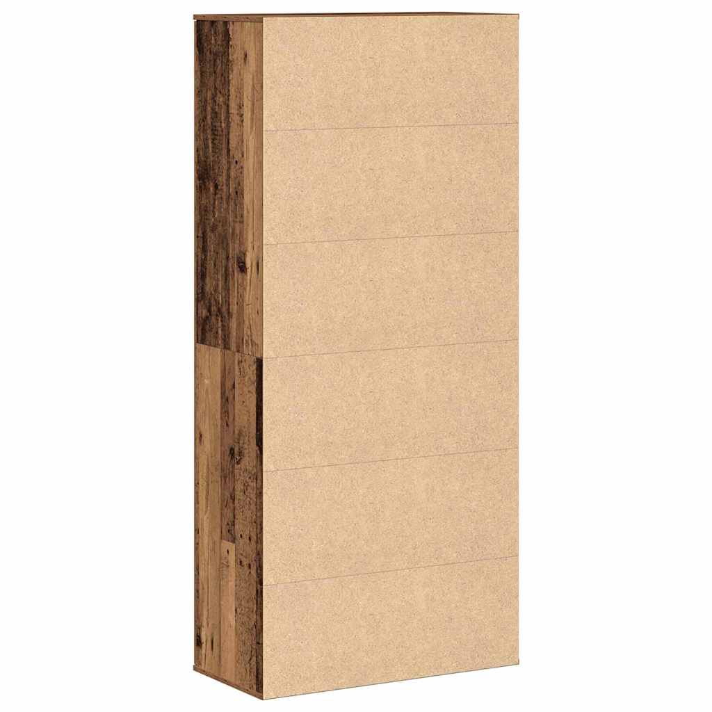 Hochschrank mit Regal Altholz 80 x 39 x 178 cm Holzwerkstoff