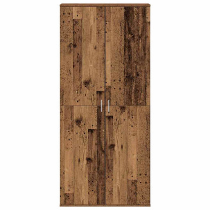 Hochschrank mit Regal Altholz 80 x 39 x 178 cm Holzwerkstoff