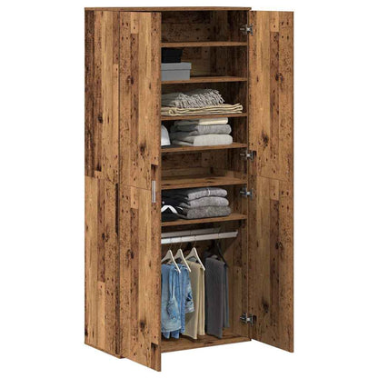 Hochschrank mit Regal Altholz 80 x 39 x 178 cm Holzwerkstoff