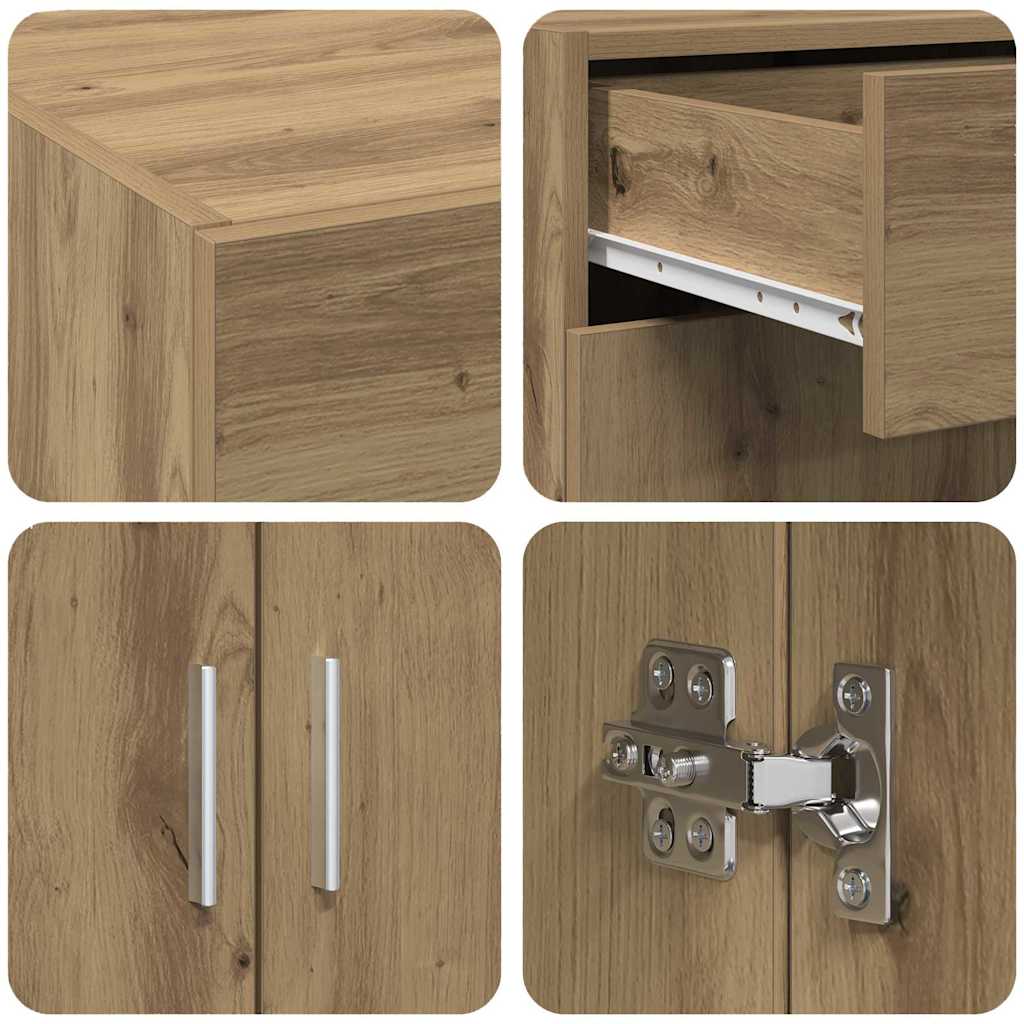 Badschrank Artisan-Eiche 80 x 42,5 x 93,5 cm Holzwerkstoff
