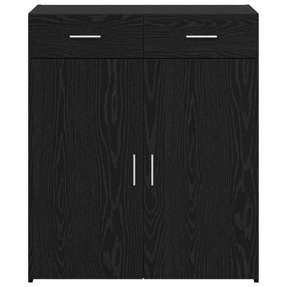 Badschrank Schwarz Eichen-Optik 80 x 42,5 x 93,5 cm