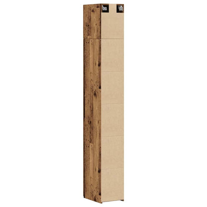 Schlanker Stauraum Schrank Altholz 30 x 42.5 x 225 cm