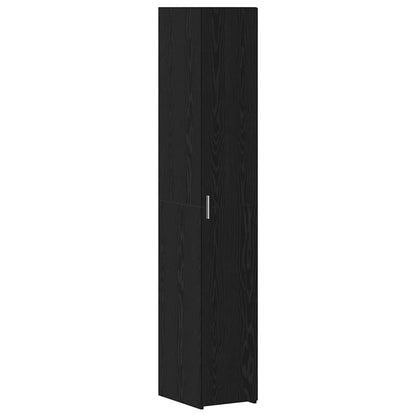 Schlanker Stauraum Schrank Schwarz Eichen-Optik