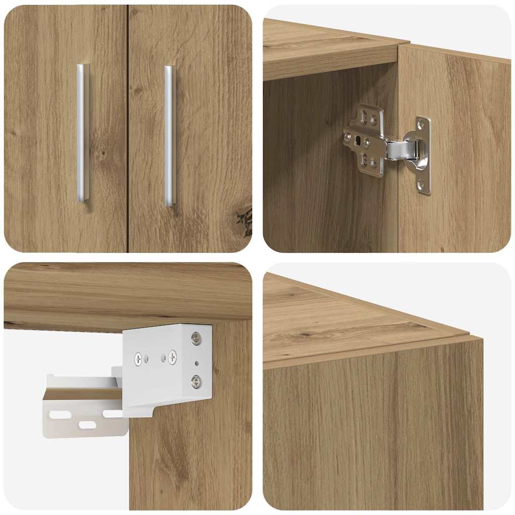 Badschrank Artisan-Eiche 70 x 42,5 x 225 cm Holzwerkstoff