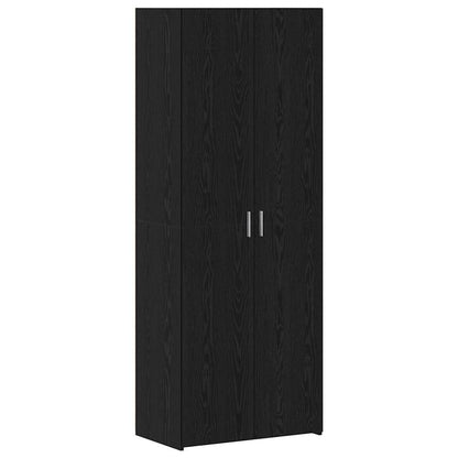 Badschrank Schwarz Eichen-Optik 70 x 42,5 x 225 cm