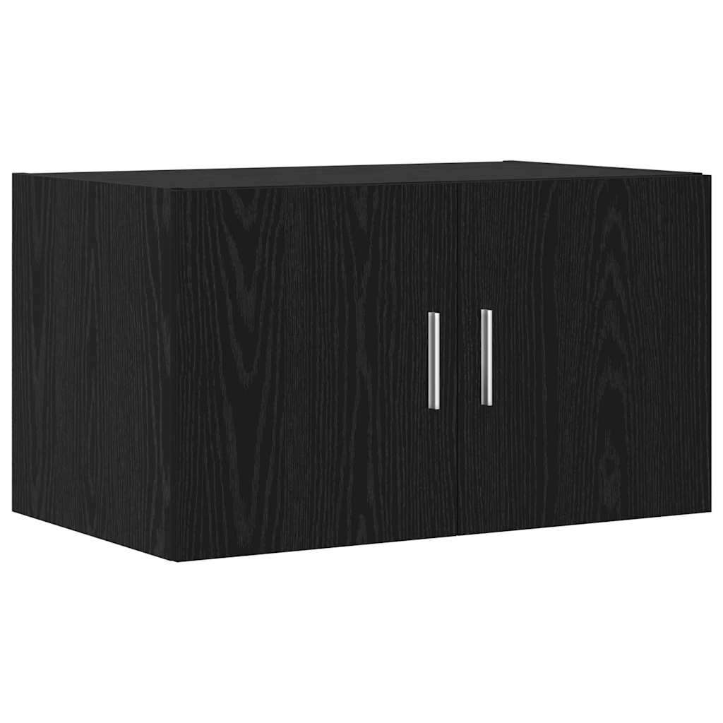 Badschrank Schwarz Eichen-Optik 70 x 42,5 x 225 cm