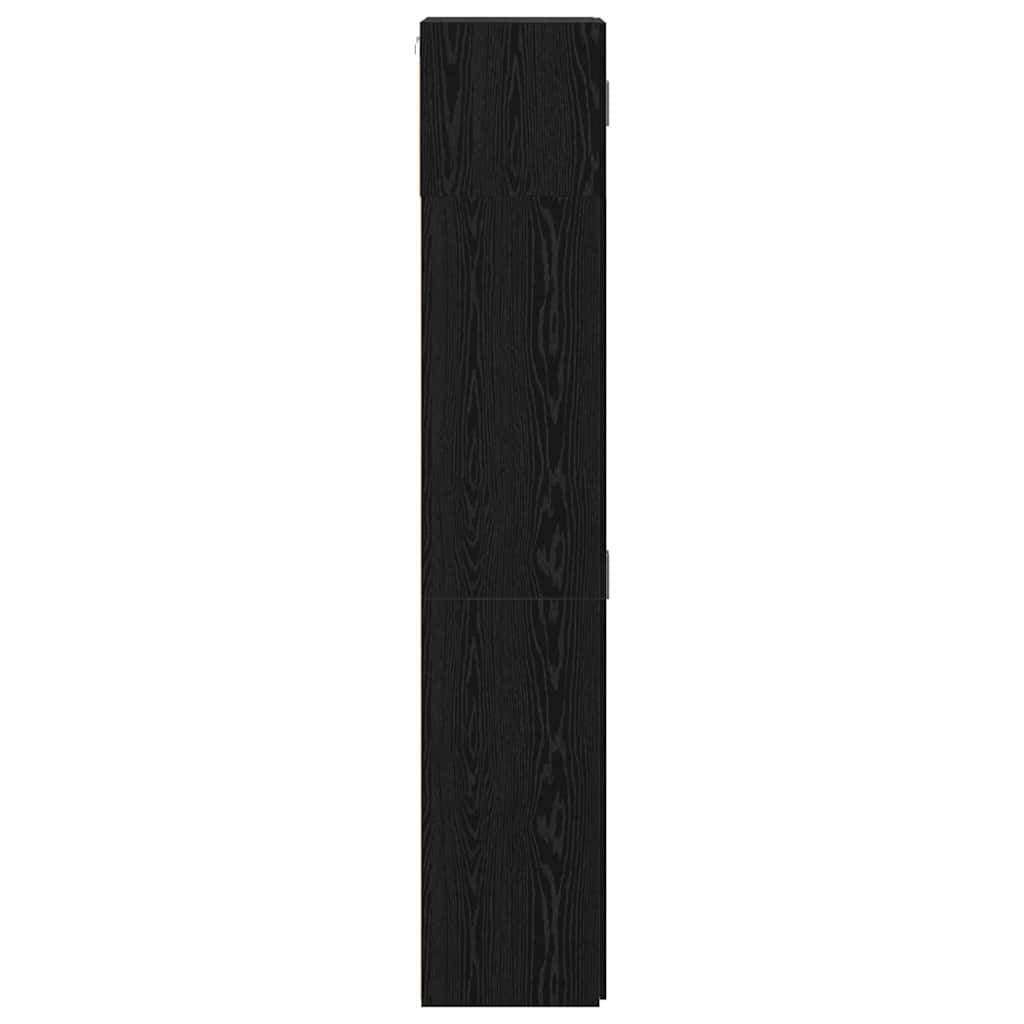 Badschrank Schwarz Eichen-Optik 70 x 42,5 x 225 cm