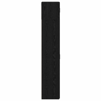 Badschrank Schwarz Eichen-Optik 70 x 42,5 x 225 cm