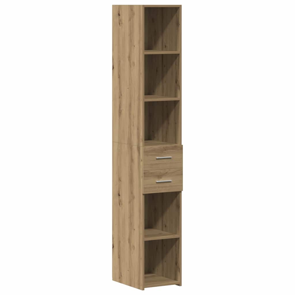 Schlanker Stauraum Schrank Artisan-Eiche 30 x 42.5 x 225 cm