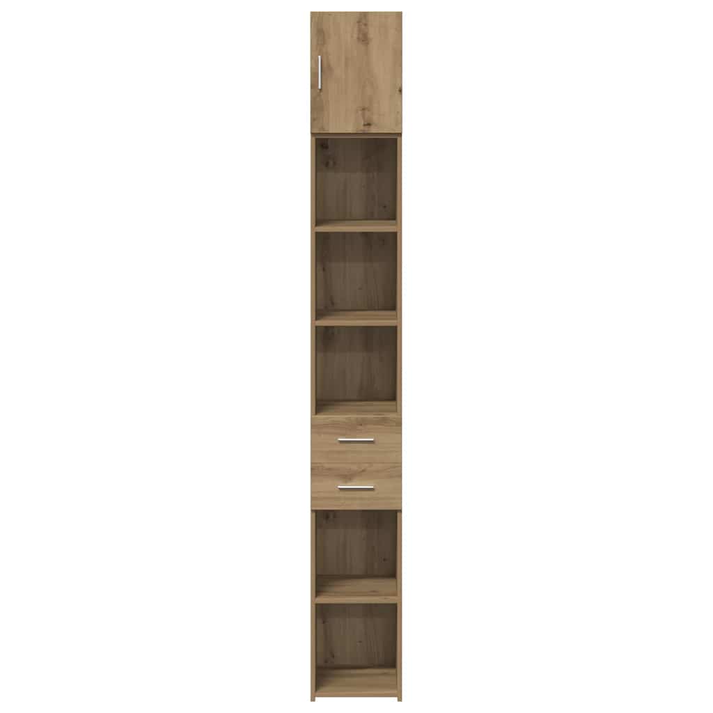Schlanker Stauraum Schrank Artisan-Eiche 30 x 42.5 x 225 cm