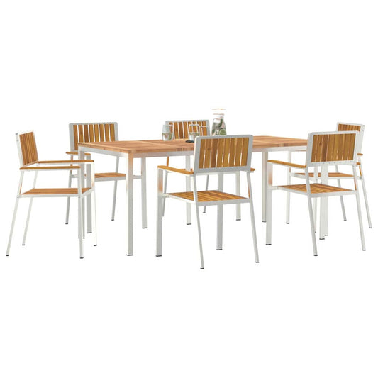 Garten Essgruppe 7 pcs Braun Akazie Massivholz