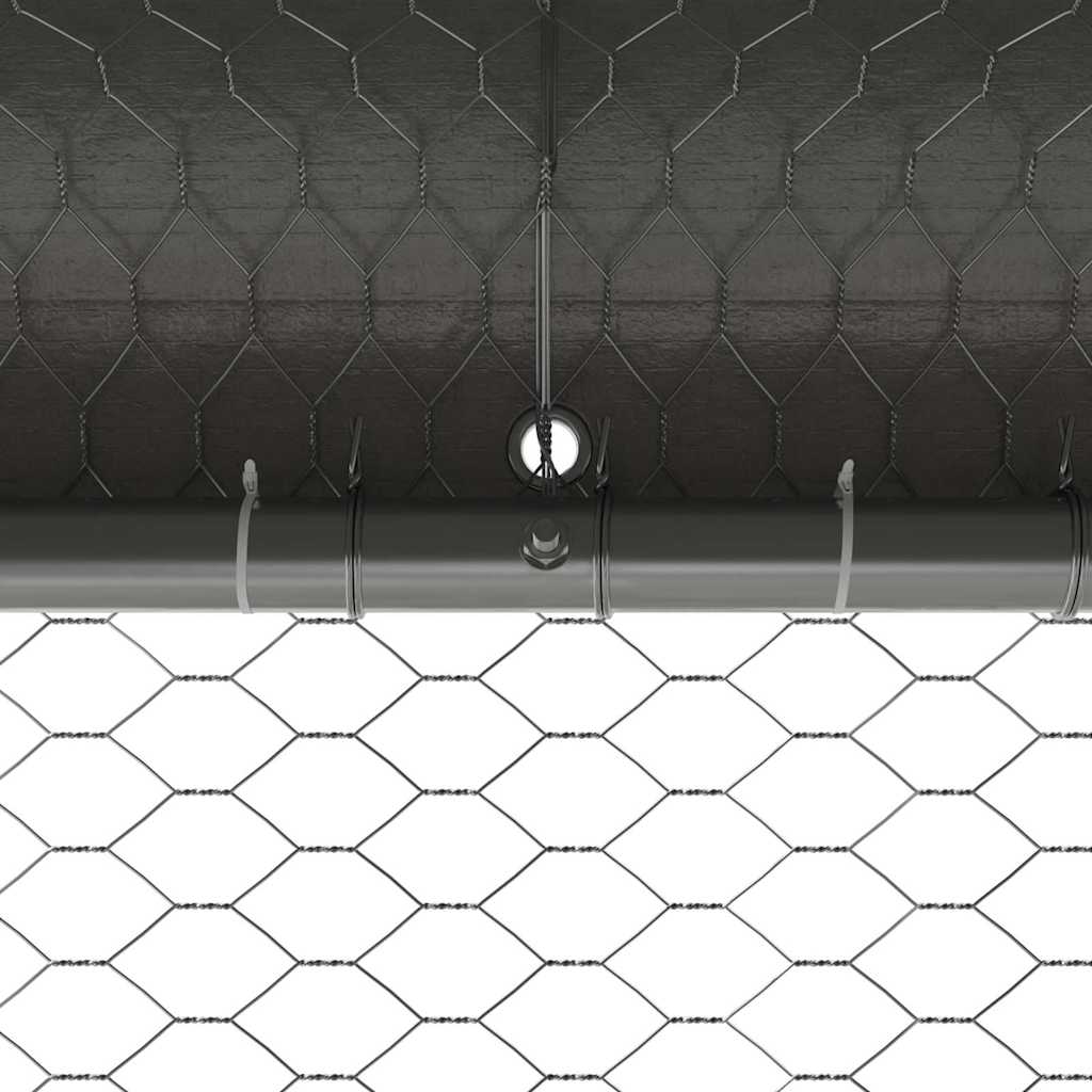 Hühnerkäfig Silber 400 x 200 x 198.5 cm Verzinkter Stahl